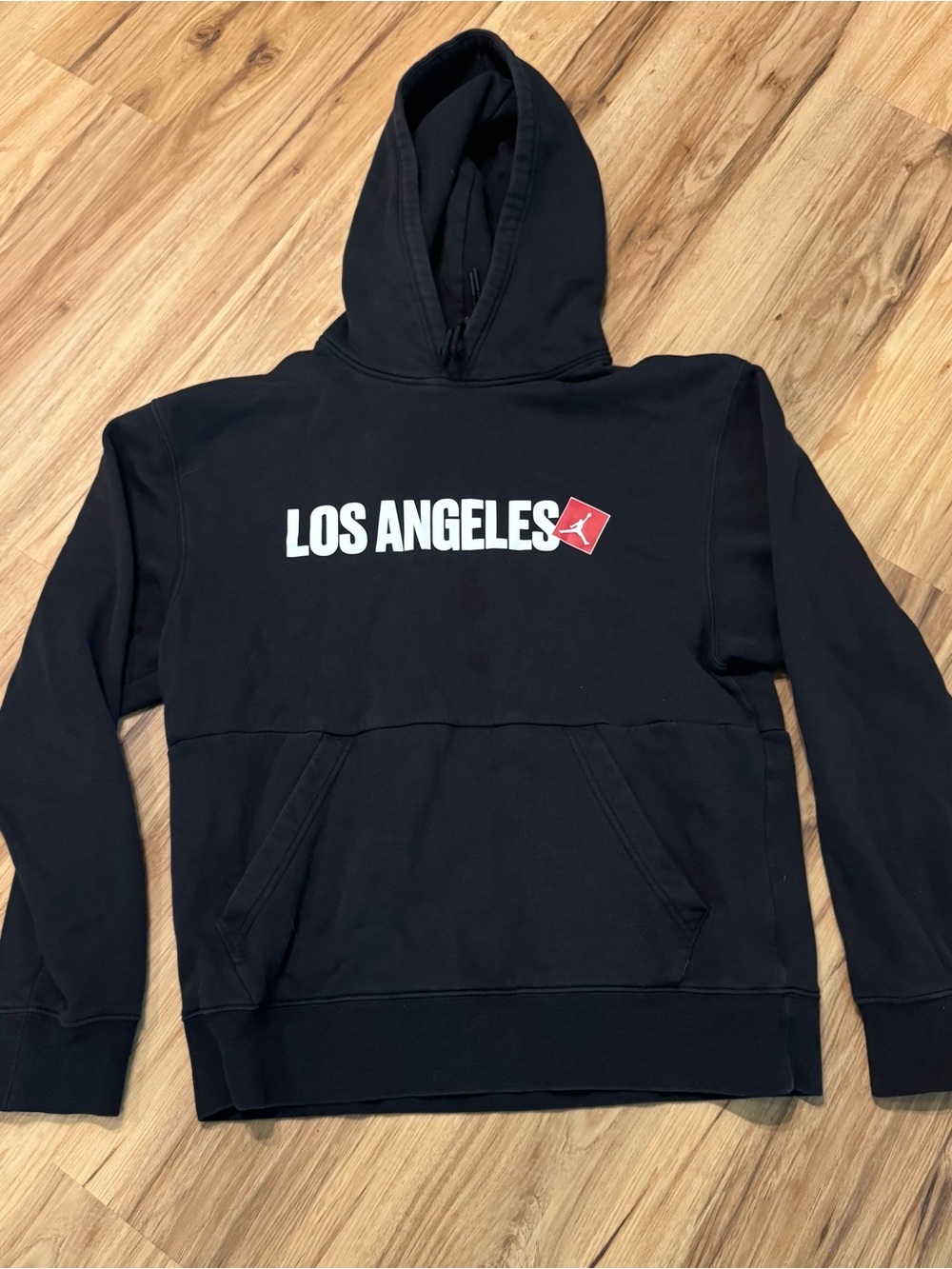 Nike Air Jordan Pullover Hoodie Sweater Mens Medium LOS ANGELES Graphic